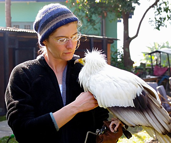 Rindzin with a vulture
